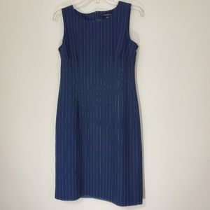 Chadwicks Blue Pinstripe Dress, Size 4
